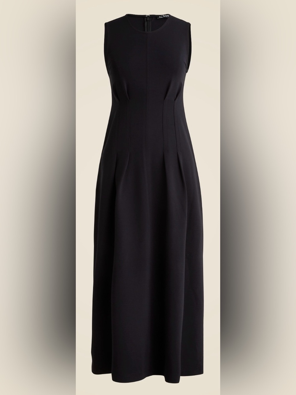 J.Crew Nadia Women’s Black A-Line Midi Sleeveless Dress